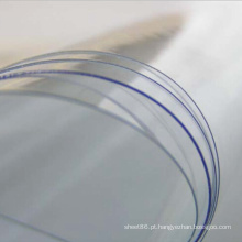 Folha macia 100% virgem de matéria prima transparente do PVC